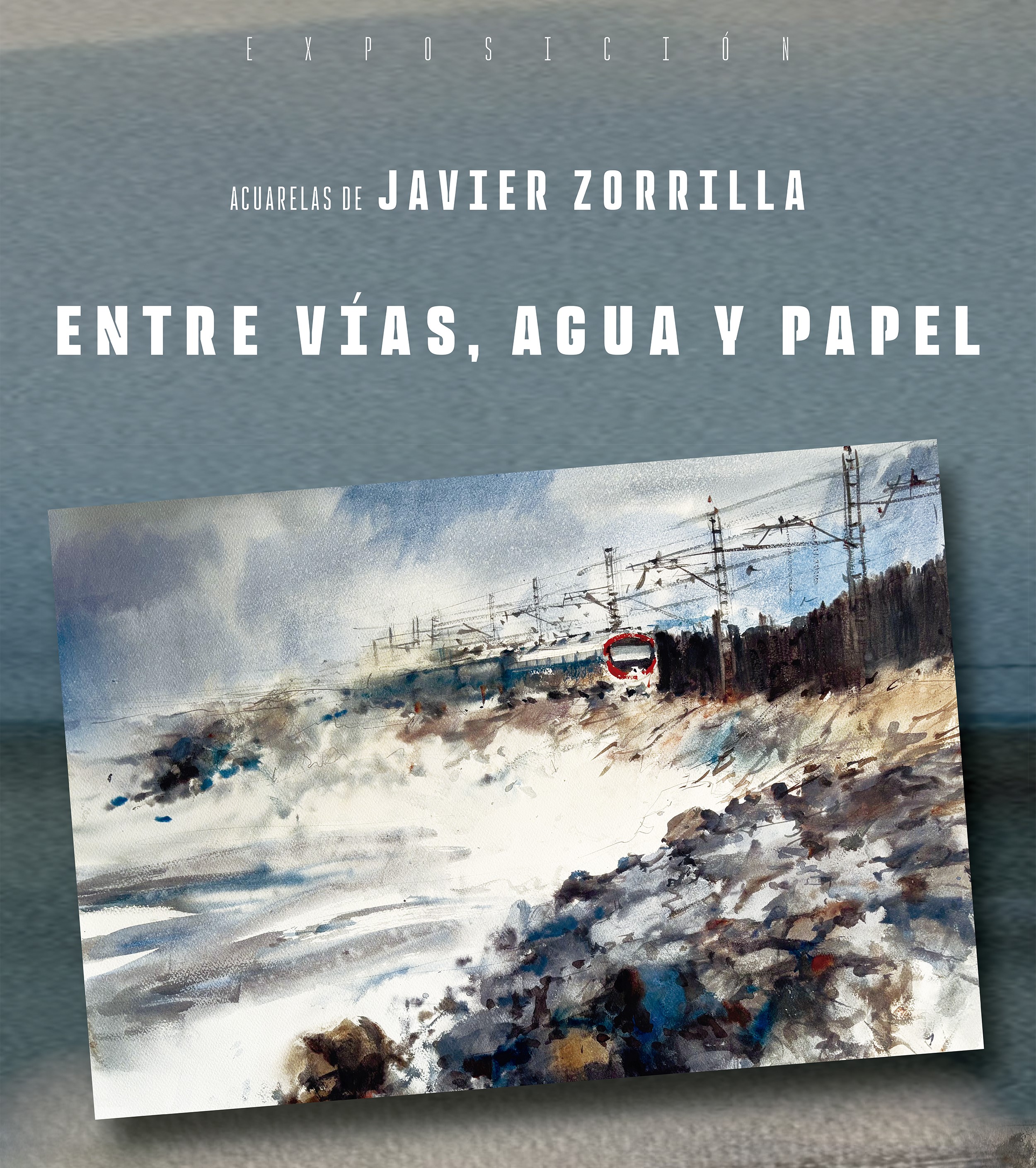 ´Entre vías, agua y papel´, exposición de acuarelas de Javier Zorrilla